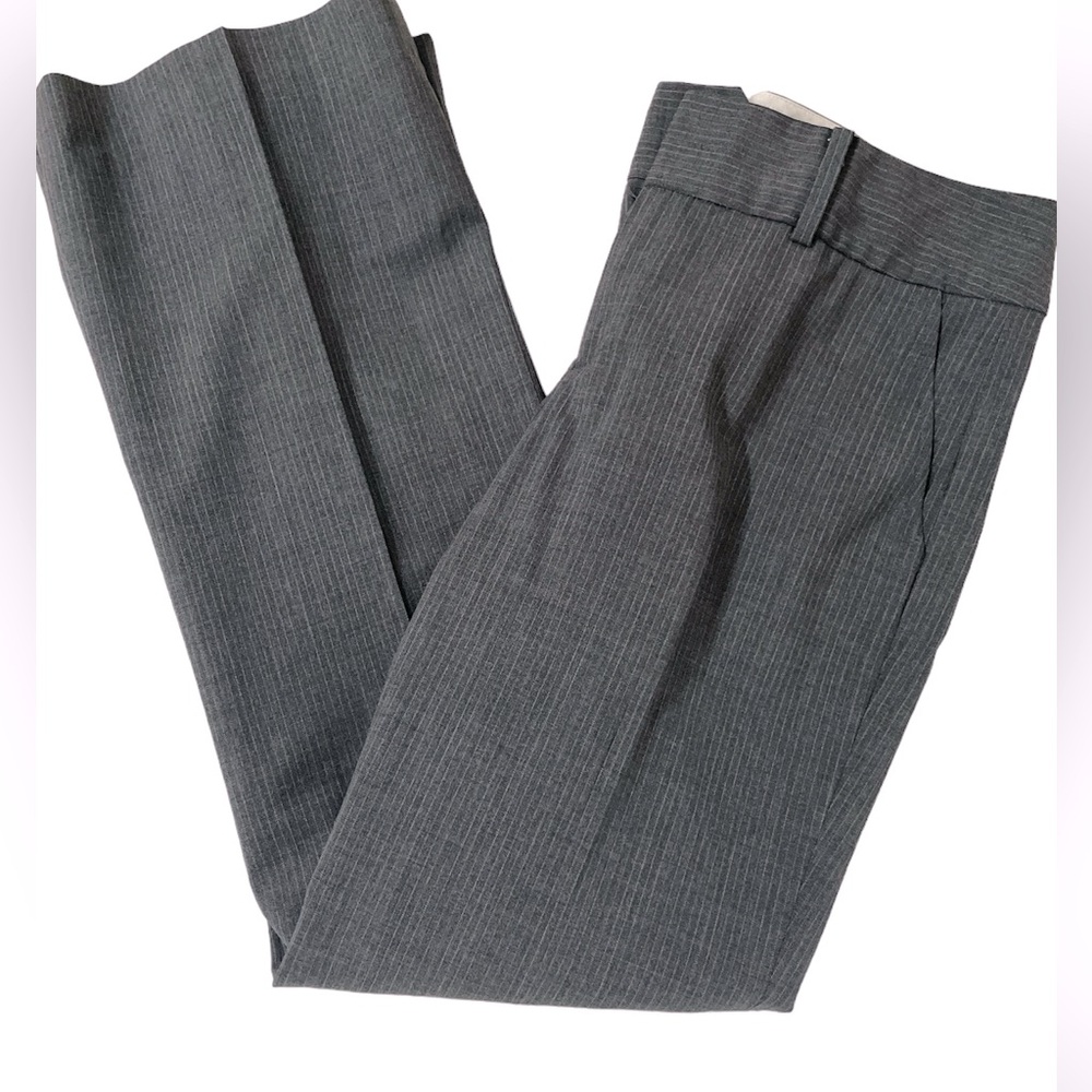 Banana republic Martin fit stretch gray with white pinstripes